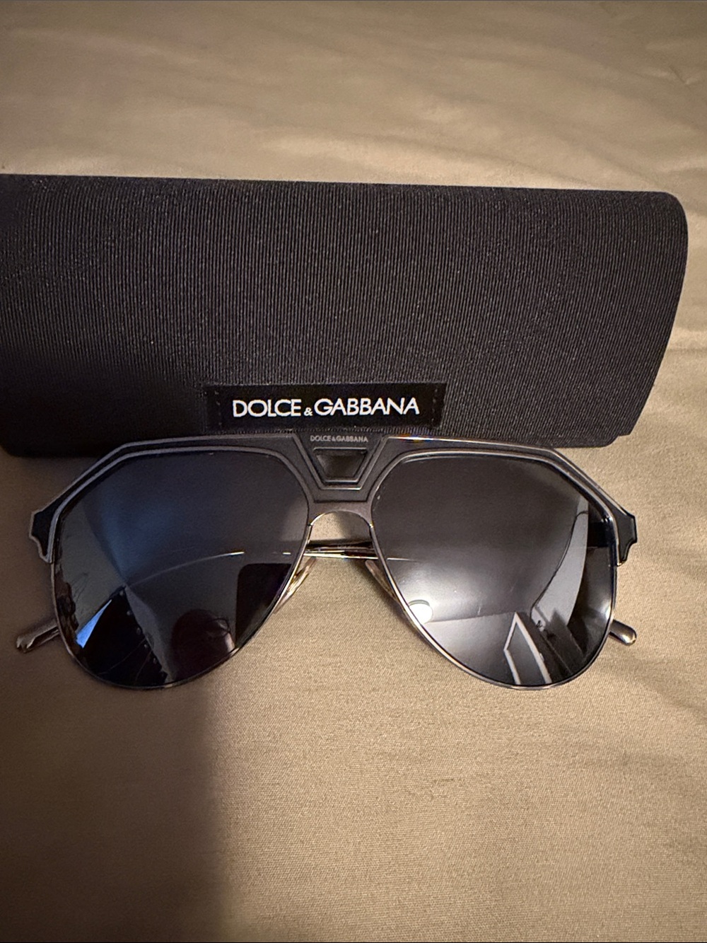Dolce & Gabbana Men’s Black Aviator Sunglasses with Dark Lenses made in Italy. - Picture 7 of 9